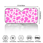 Pink And White Cow Print Car Windshield Sun Shade