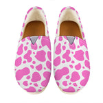 Pink And White Cow Print Casual Shoes