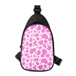 Pink And White Cow Print Chest Bag