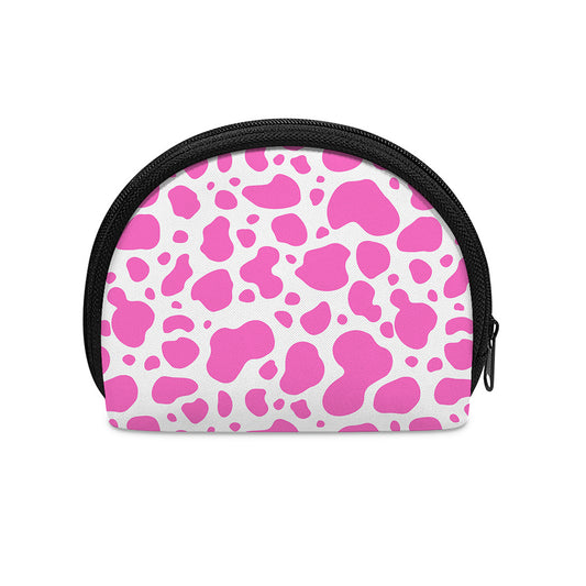 Pink And White Cow Print Coin Purse