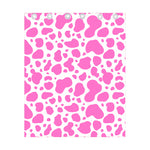 Pink And White Cow Print Curtain