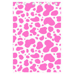 Pink And White Cow Print Curtain