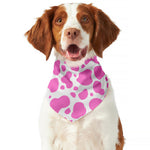Pink And White Cow Print Dog Bandana