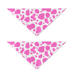 Pink And White Cow Print Dog Bandana