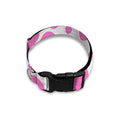 Pink And White Cow Print Dog Collar