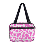 Pink And White Cow Print Double Strap Bible Bag