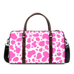 Pink And White Cow Print Duffle Bag