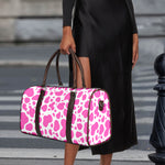 Pink And White Cow Print Duffle Bag