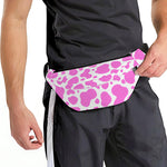 Pink And White Cow Print Fanny Pack
