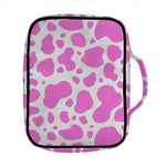 Pink And White Cow Print Front Pocket Bible Bag