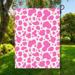 Pink And White Cow Print Garden Flag