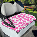 Pink And White Cow Print Golf Cart Seat Cover