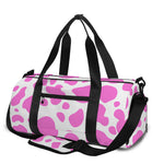 Pink And White Cow Print Gym Bag