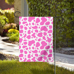 Pink And White Cow Print House Flag