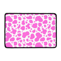 Pink And White Cow Print Kitchen Mat
