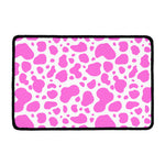 Pink And White Cow Print Kitchen Mat