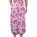 Pink And White Cow Print Lantern Pants