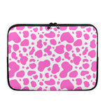 Pink And White Cow Print Laptop Sleeve