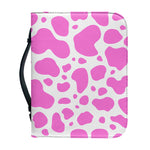 Pink And White Cow Print Leather Bible Cover