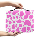 Pink And White Cow Print Leather Bible Cover