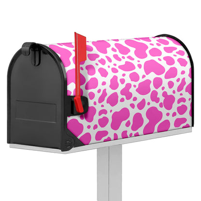 Pink And White Cow Print Mailbox Cover