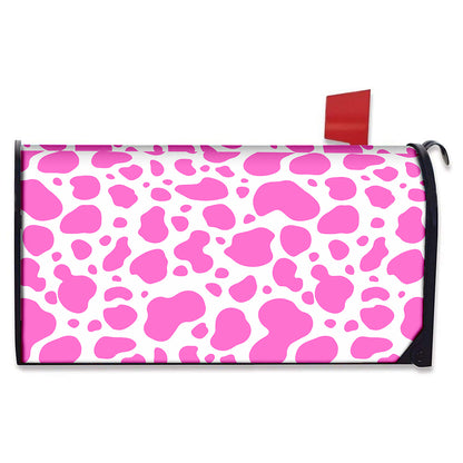Pink And White Cow Print Mailbox Cover