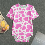 Pink And White Cow Print Men's Bodysuit