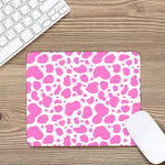 Pink And White Cow Print Mouse Pad