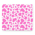 Pink And White Cow Print Mouse Pad