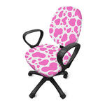 Pink And White Cow Print Office Chair Cover