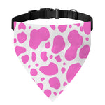 Pink And White Cow Print Over The Collar Dog Bandana