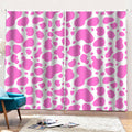Pink And White Cow Print Pencil Pleat Curtains