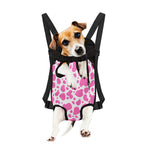 Pink And White Cow Print Pet Carrier Backpack