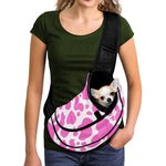 Pink And White Cow Print Pet Sling Carrier