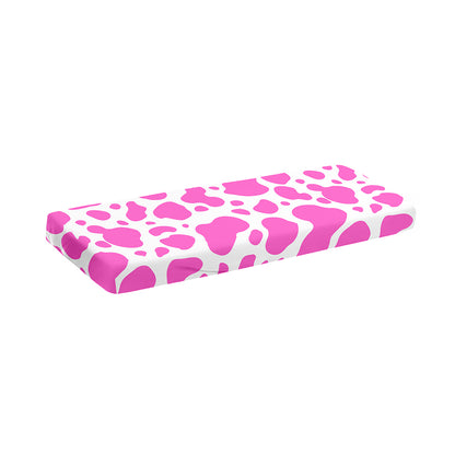 Pink And White Cow Print Piano Keyboard Cover