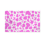 Pink And White Cow Print Polyester Flag