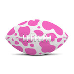 Pink And White Cow Print Rugby Ball