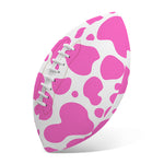 Pink And White Cow Print Rugby Ball