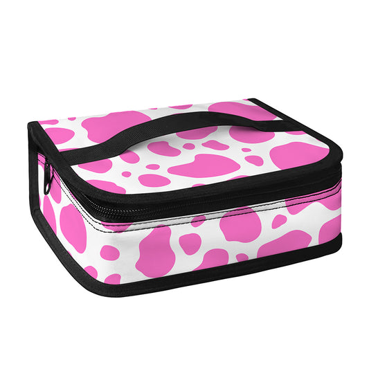 Pink And White Cow Print Small Lunch Bag