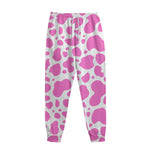 Pink And White Cow Print Sweatpants