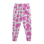 Pink And White Cow Print Sweatpants