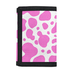 Pink And White Cow Print Trifold Wallet