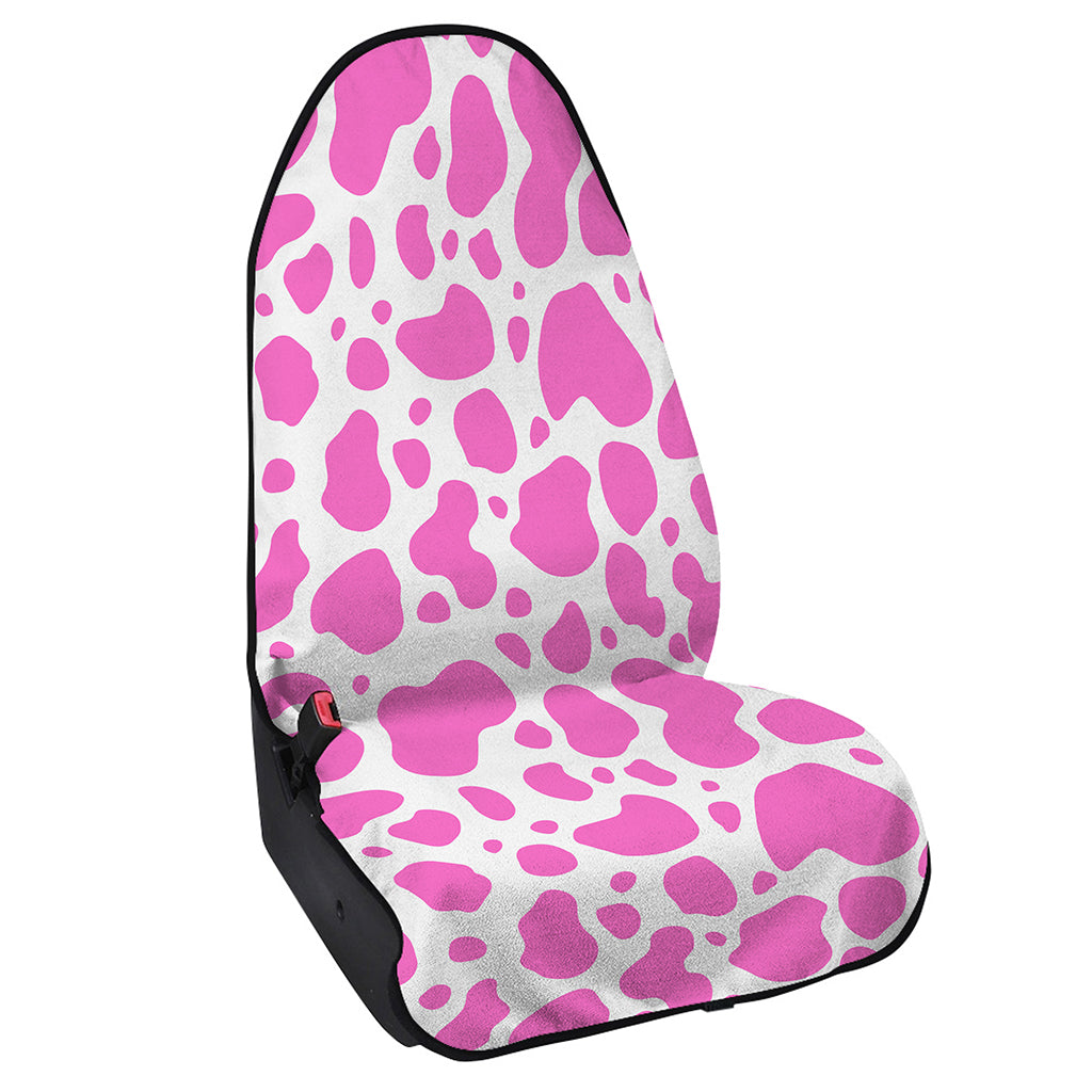 Pink And White Cow Print Waterproof Car Seat Cover