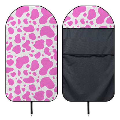 Pink And White Cow Print Waterproof Car Seat Cover