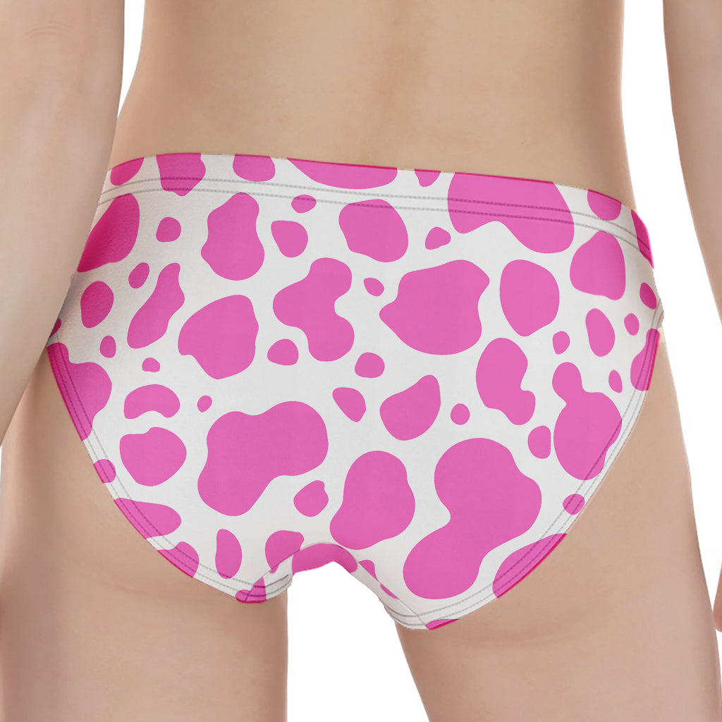 Pink And White Cow Print Women's Panties