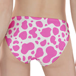 Pink And White Cow Print Women's Panties
