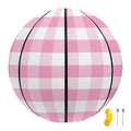 Pink And White Gingham Pattern Print Basketball