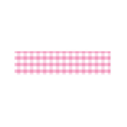 Pink And White Gingham Pattern Print Bed Runner