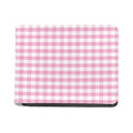 Pink And White Gingham Pattern Print Bifold Wallet