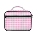 Pink And White Gingham Pattern Print Briefcase Bible Bag
